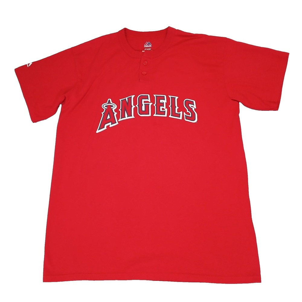 Los Angeles Angels Shirt#28 Adult XL Red Short Sleeve Baseball MLB Mens